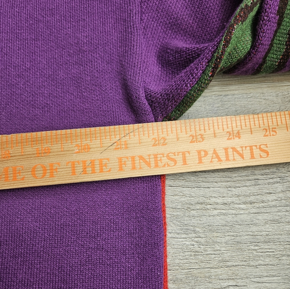 Nian Yi Sweater Purple With Green And Red Dragon Size Medium - Picture 9 of 9